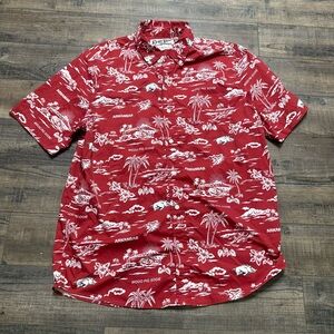 Reyn Spooner Aarkansas Razorback College Red and White Tropical Large